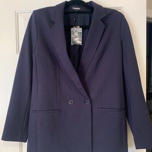 Express Navy Boyfriend double breasted blazer New NWT with tag